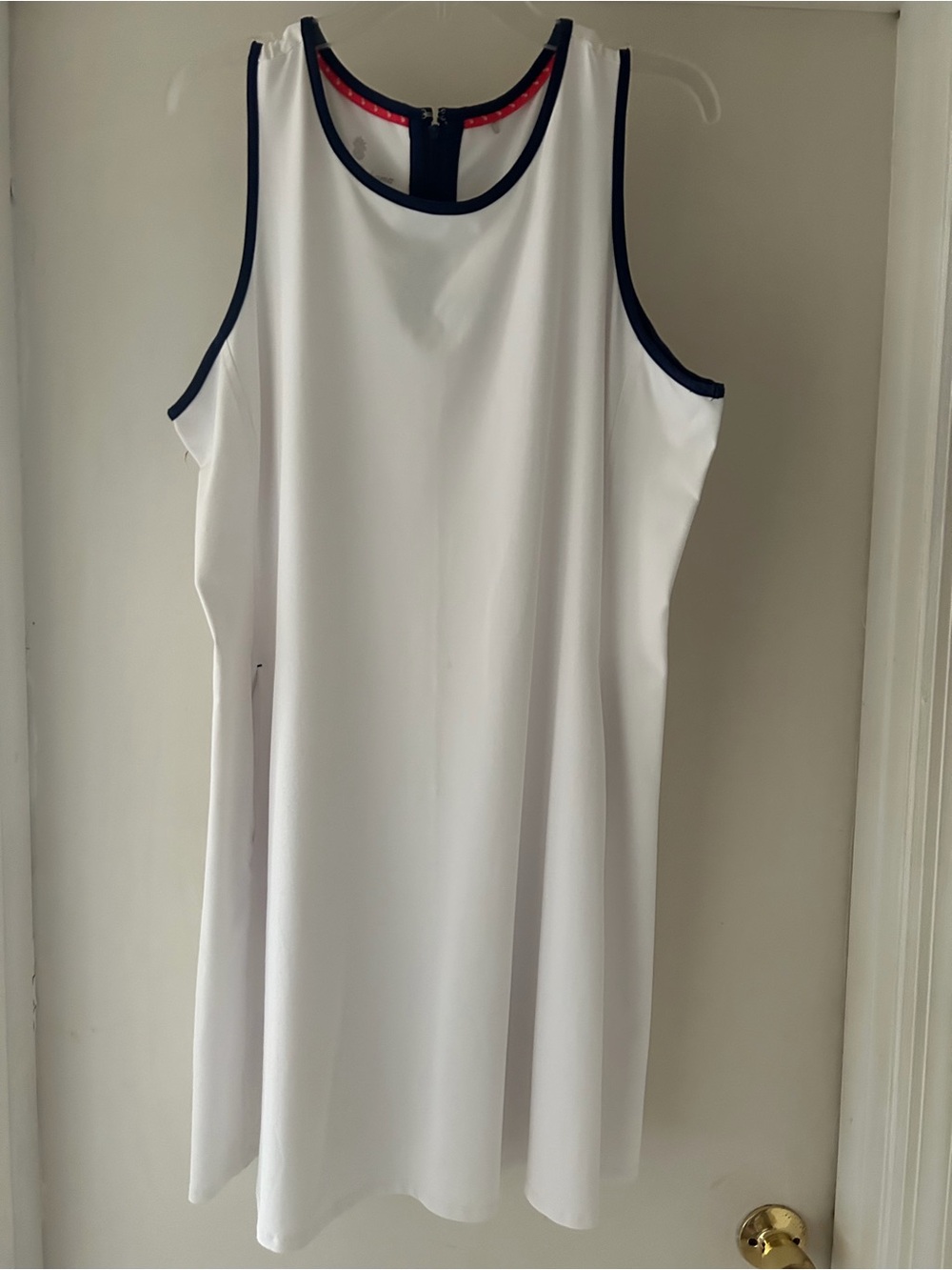 Tommy Bahama White Dress with Navy Trim